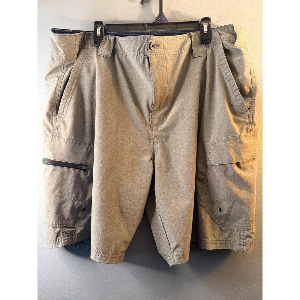 Denali Mens Cargo Hybrid Shorts Heather Grey Stretch Outdoor Hiking Size 40
